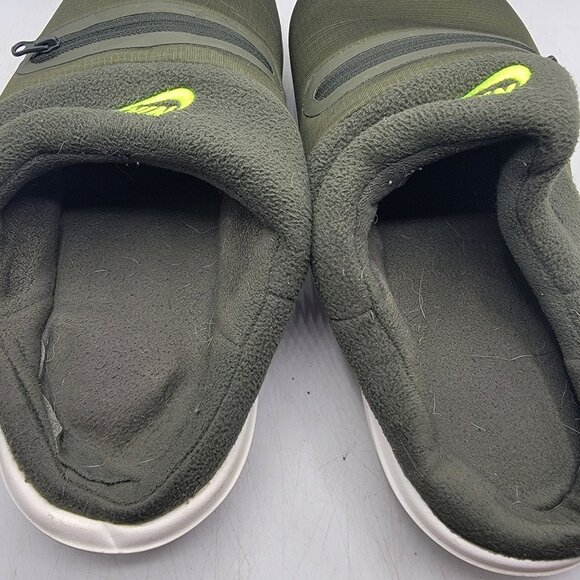 Nike Burrow Mens 13 Slides Sandal Cargo Khaki Volt Green Casual DJ3130-300 - Picture 5 of 13